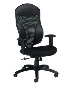 Global® Tye High-Back Fabric Tilter Chair, 45 1/2"H x 25"W x 26"D, Black