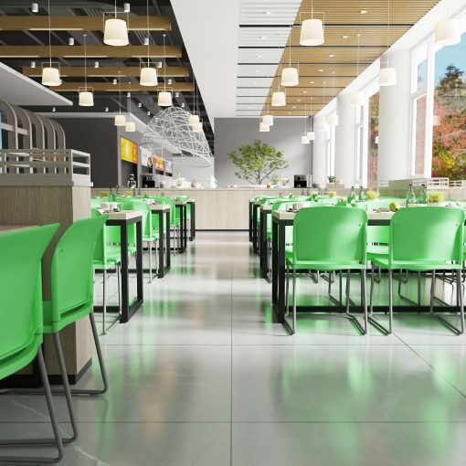 Flash Furniture HERCULES Series Full-Back Contoured Stacking Chair With Sled Base, Green - Image 2