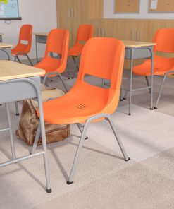 Flash Furniture HERCULES Series Ergonomic Shell Stack Chair, Orange