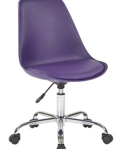 Ave Six Emerson Mid-Back Chair, Purple/Silver