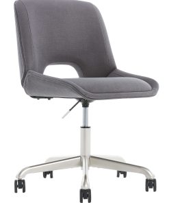 Elle Décor Laissy Low-Back Task Chair, Gray