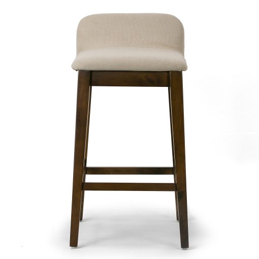 Glamour Home Aulani Upholstered Bar Stools With Puffy Cushions, Brown, Set Of 2 Stools, GHSTL1496 - Image 2