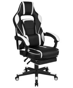 Flash Furniture X40 Gaming Chair With Fully Reclining Back And Arms, White/Black 2