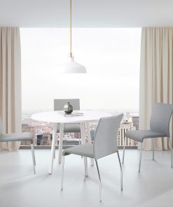 Ave Six Conway Stacking Chairs, Smoke/Silver, Set Of 2 2