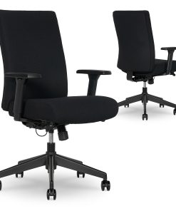 Serta® Commercial Eco-2000 Ergonomic Fabric Mid-Back Task Chair, Black 2