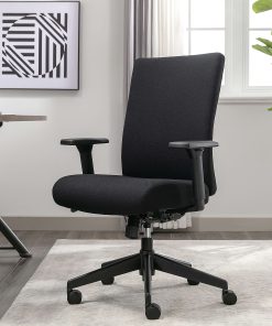 Serta® Commercial Eco-2000 Ergonomic Fabric Mid-Back Task Chair, Black