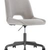 Elle Décor Laissy Low-Back Task Chair, Linen Color