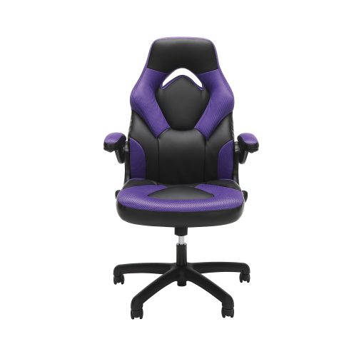 Respawn Racing Style Ergonomic Bonded Leather Computer Gaming Chair, Purple - Image 2