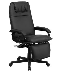 Flash Furniture Ergonomic LeatherSoft™ Faux Leather High-Back Reclining Swivel Chair, Black 2