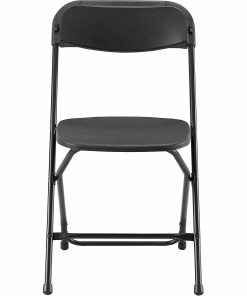 Lorell® Folding Chair, With X Style Base, Black 2