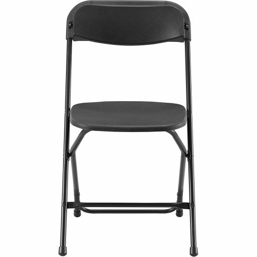 Lorell® Folding Chair, With X Style Base, Black - Image 2