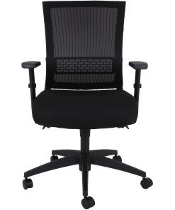 Lorell Mid-back Mesh Chair – Black Seat Color – Black Back Color – Mesh Back Material – Mid Back – 5-star Base – Armrest – 1 Each 2