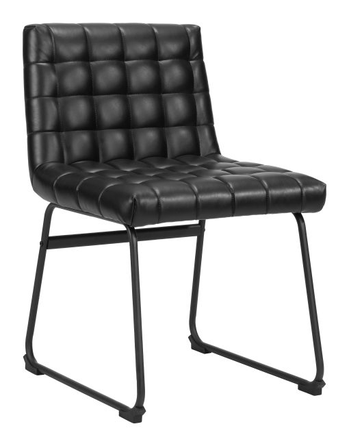 Zuo Pago Dining Accent Chairs, Black, Set Of 2 Chairs