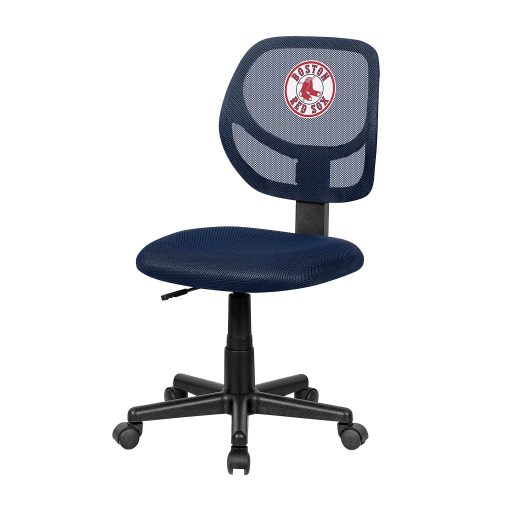 Imperial MLB Mesh Mid-Back Armless Task Chair, Boston Red Sox - Image 2