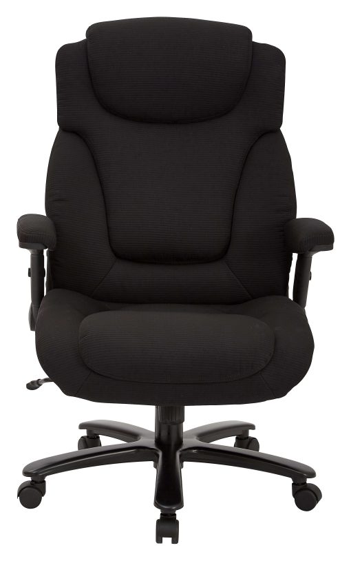 Office Star™ Pro-Line II Fabric High-Back Big And Tall Chair With Arms, Black - Image 2