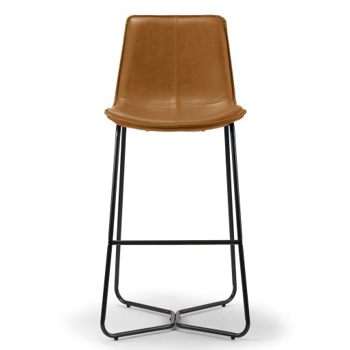 Glamour Home Amery Bar Stools, Cappuccino, Set Of 2 Stools - Image 2