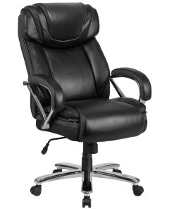 Flash Furniture Hercules LeatherSoft™ Faux Leather High-Back Big & Tall Ergonomic Office Chair, Black/Gray