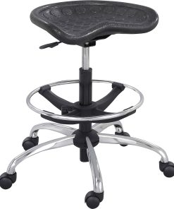 Safco® SitStar™ Stool, Black/Chrome