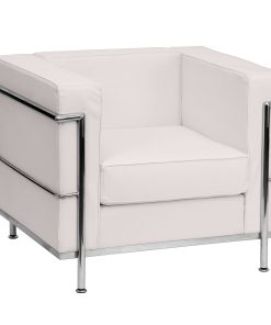 Flash Furniture HERCULES Regal Series Reception Chair, Melrose White