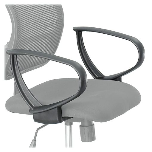 Safco® Loop Arms For Vue™ Mesh Extended-Height Chair, Black, Set Of 2 - Image 2