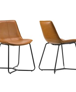 Glamour Home Amery Dining Chairs, Cappuccino, Set Of 2 Chairs