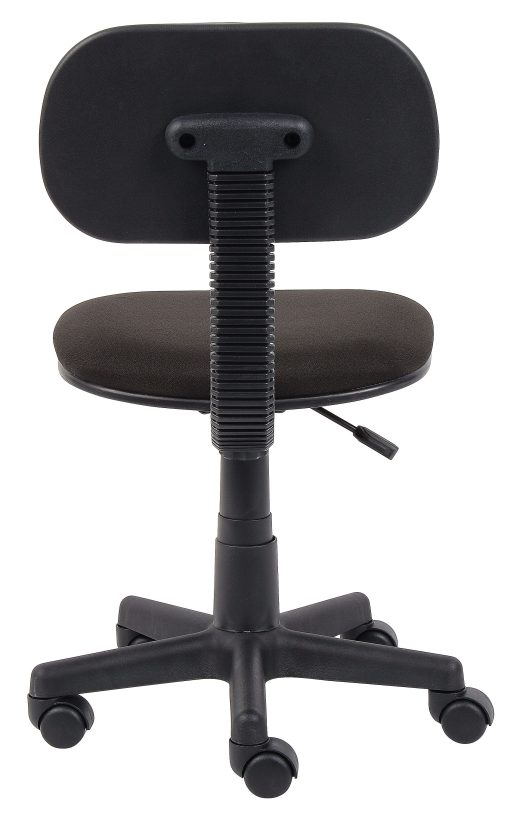Boss Office Products Steno Fabric/Plastic Low-Back Task Chair, Black - Image 2