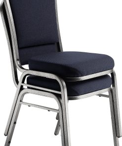 National Public Seating 9300 Series Deluxe Fabric Banquet Chairs, Midnight Blue/Silvervein, Pack Of 2 Chairs 2