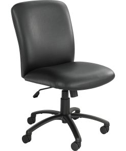 Safco® Uber Big & Tall 24-Hour Ergonomic High-Back Chair, Black Frame, Black Vinyl, Option Arms Sold Separately