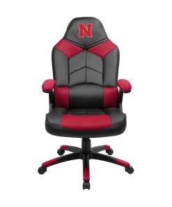 Imperial NCAA Faux Leather Oversized Computer Gaming Chair, University Of Nebraska