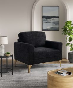 Lifestyle Solutions Mesquite Fabric Guest Chair, Black