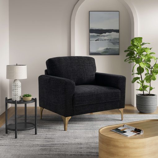 Lifestyle Solutions Mesquite Fabric Guest Chair, Black