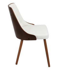 LumiSource Gianna Chair, Walnut/White 2
