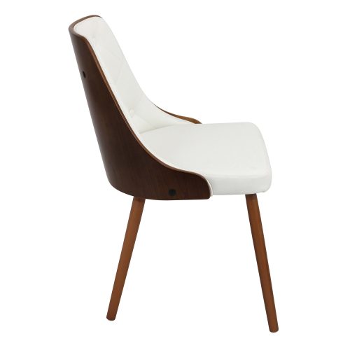 LumiSource Gianna Chair, Walnut/White - Image 2