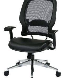 Office Star™ Space Seating Ergonomic Mesh High-Back Chair, Black/Silver 2