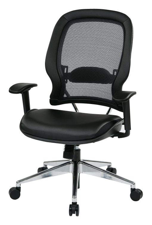 Office Star™ Space Seating Ergonomic Mesh High-Back Chair, Black/Silver - Image 2