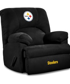 Imperial NFL GM Microfiber Recliner Accent Chair, Pittsburgh Steelers, Black