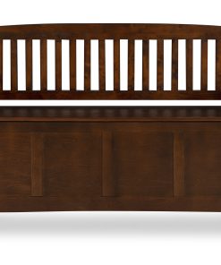 Linon Jude Storage Bench, 32″H x 50″W x 17-1/4″D, Walnut 2