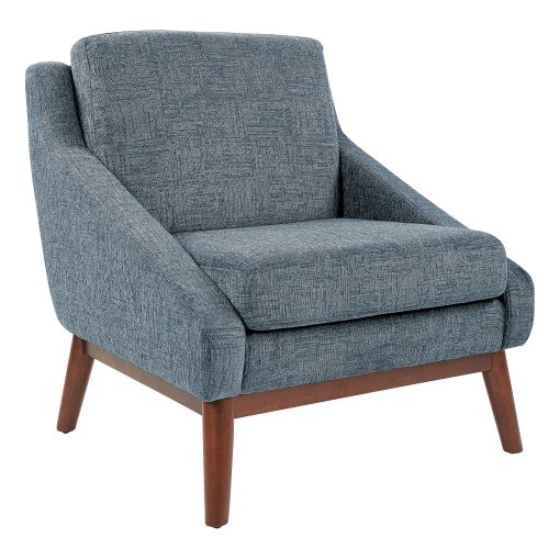 Office Star™ Davenport Mid-Century Club Chair, Navy/Coffee - Image 2