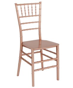 Flash Furniture HERCULES Series Resin Stackable Chiavari Chair, Rose Gold 2
