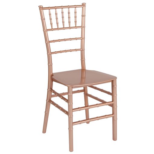 Flash Furniture HERCULES Series Resin Stackable Chiavari Chair, Rose Gold - Image 2