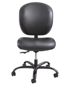 Safco® Alday™ 24/7 Task Chair, Faux Leather, Black 2