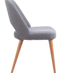 Zuo Leith Dining Accent Chairs, Gray, Set Of 2 Chairs 2