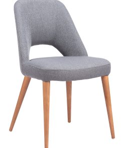 Zuo Leith Dining Accent Chairs, Gray, Set Of 2 Chairs