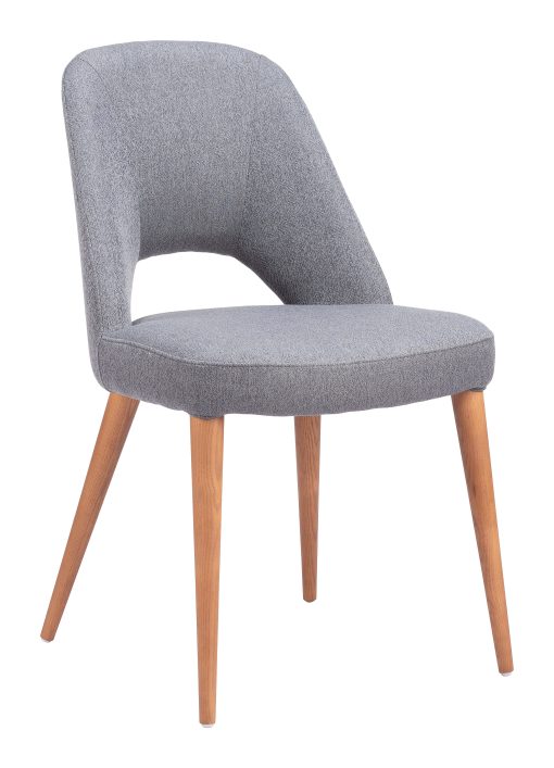Zuo Leith Dining Accent Chairs, Gray, Set Of 2 Chairs