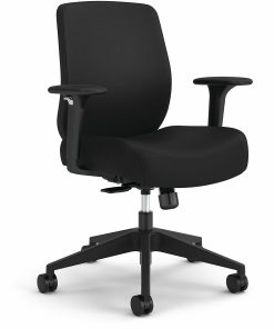 HON Altern Task Chair - Fabric, Foam Seat Material - Fabric Back Material - Black Frame Color - Mid Back - Black - Armrest - 1 Each