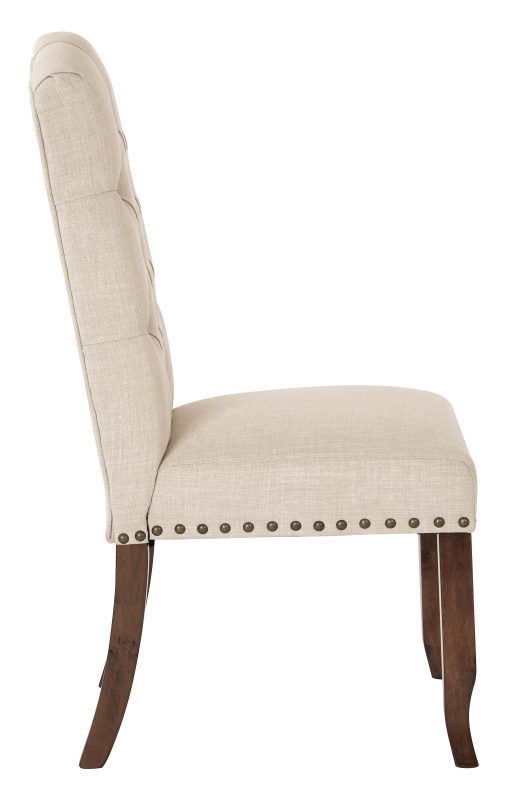 Ave Six Jessica Tufted Dining Chair, Linen/Coffee - Image 2