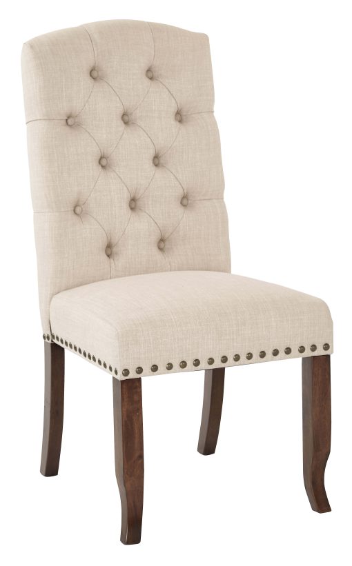 Ave Six Jessica Tufted Dining Chair, Linen/Coffee
