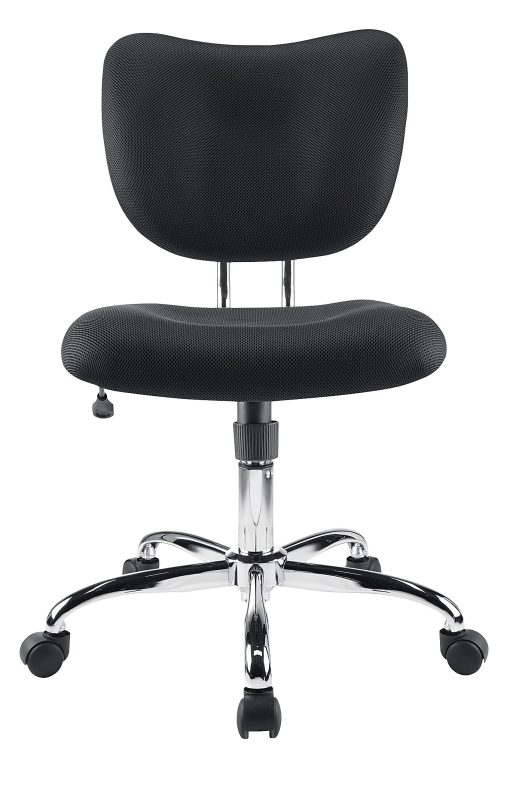 Realspace® Jancy Mesh Low-Back Task Office Chair, Black/Chrome, BIFMA Compliant - Image 2