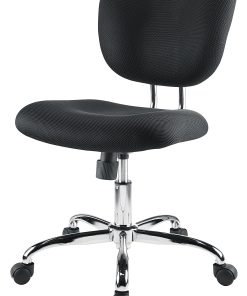 Realspace® Jancy Mesh Low-Back Task Office Chair, Black/Chrome, BIFMA Compliant
