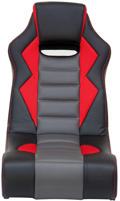 X Rocker Flash 2.0 High Tech Audio Wired Gaming Chair, Black/Gray/Red - Image 2